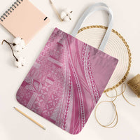 Pasifika Women's Day - Samoa Siapo Malu Tattoo Inspired Tote Bag Pink LT7 White Strap One Size Pink - Polynesian Pride