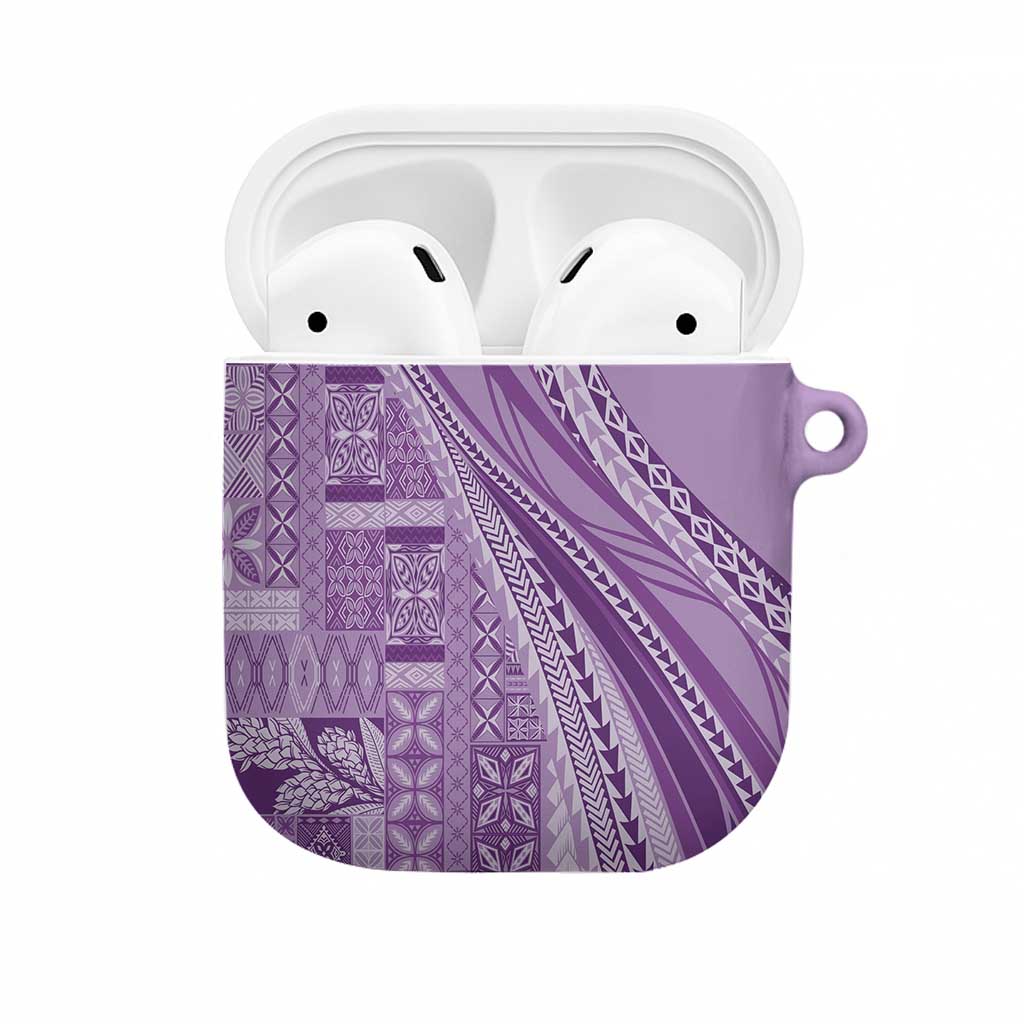 Pasifika Women's Day - Samoa Siapo Malu Tattoo Inspired AirPods Case Lavender LT7 Lavender - Polynesian Pride