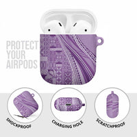 Pasifika Women's Day - Samoa Siapo Malu Tattoo Inspired AirPods Case Lavender LT7 - Polynesian Pride