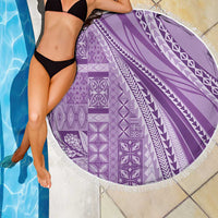Pasifika Women's Day - Samoa Siapo Malu Tattoo Inspired Beach Blanket Lavender LT7 - Polynesian Pride