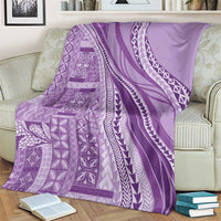 Pasifika Women's Day - Samoa Siapo Malu Tattoo Inspired Blanket Lavender LT7 - Polynesian Pride