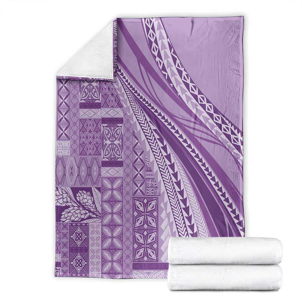 Pasifika Women's Day - Samoa Siapo Malu Tattoo Inspired Blanket Lavender LT7 - Polynesian Pride