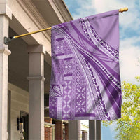 Pasifika Women's Day - Samoa Siapo Malu Tattoo Inspired Garden Flag Lavender LT7 House Flag Lavender - Polynesian Pride