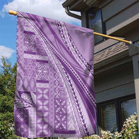 Pasifika Women's Day - Samoa Siapo Malu Tattoo Inspired Garden Flag Lavender LT7 - Polynesian Pride