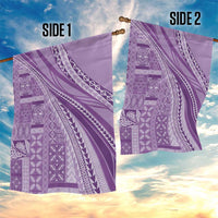 Pasifika Women's Day - Samoa Siapo Malu Tattoo Inspired Garden Flag Lavender LT7 - Polynesian Pride