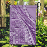 Pasifika Women's Day - Samoa Siapo Malu Tattoo Inspired Garden Flag Lavender LT7 Garden Flag Lavender - Polynesian Pride