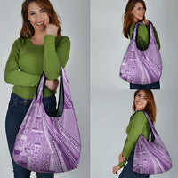 Pasifika Women's Day - Samoa Siapo Malu Tattoo Inspired Grocery Bag Lavender LT7 - Polynesian Pride