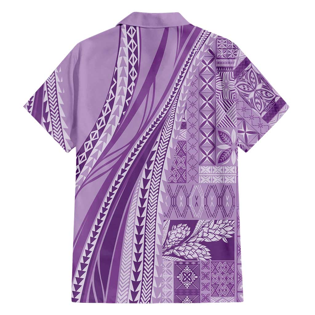Pasifika Women's Day - Samoa Siapo Malu Tattoo Inspired Hawaiian Shirt Lavender LT7 - Polynesian Pride