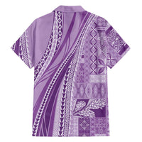 Pasifika Women's Day - Samoa Siapo Malu Tattoo Inspired Hawaiian Shirt Lavender LT7 - Polynesian Pride