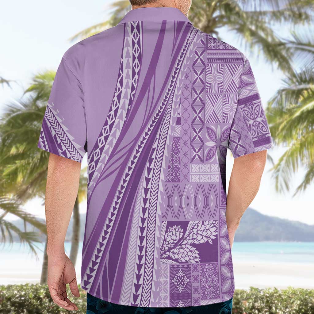 Pasifika Women's Day - Samoa Siapo Malu Tattoo Inspired Hawaiian Shirt Lavender LT7 - Polynesian Pride