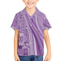 Pasifika Women's Day - Samoa Siapo Malu Tattoo Inspired Hawaiian Shirt Lavender LT7 - Polynesian Pride