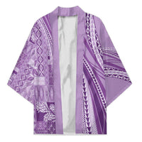 Pasifika Women's Day - Samoa Siapo Malu Tattoo Inspired Kimono Lavender LT7 Unisex Lavender - Polynesian Pride