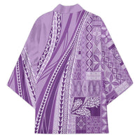 Pasifika Women's Day - Samoa Siapo Malu Tattoo Inspired Kimono Lavender LT7 - Polynesian Pride