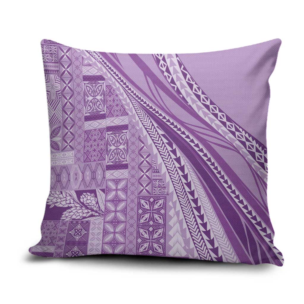 Pasifika Women's Day - Samoa Siapo Malu Tattoo Inspired Pillow Cover Lavender LT7 Lavender - Polynesian Pride