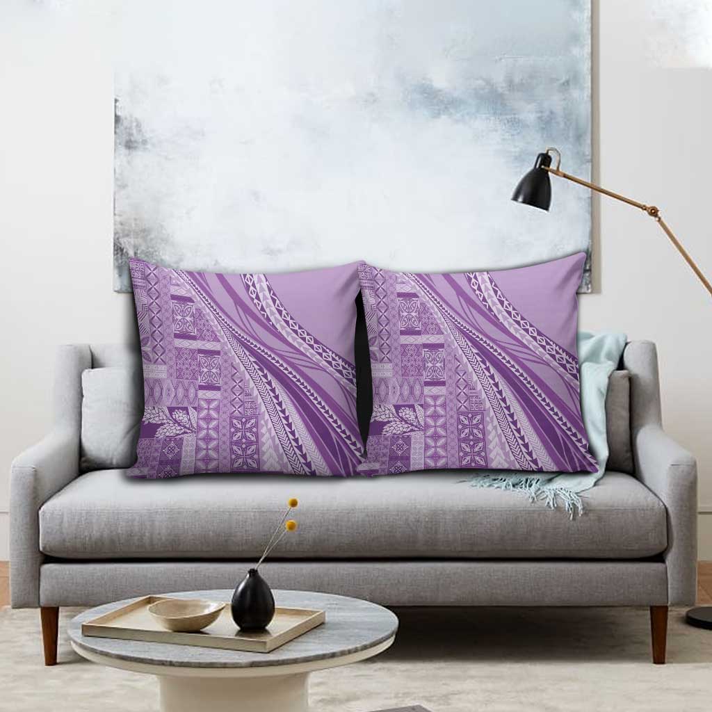 Pasifika Women's Day - Samoa Siapo Malu Tattoo Inspired Pillow Cover Lavender LT7 - Polynesian Pride