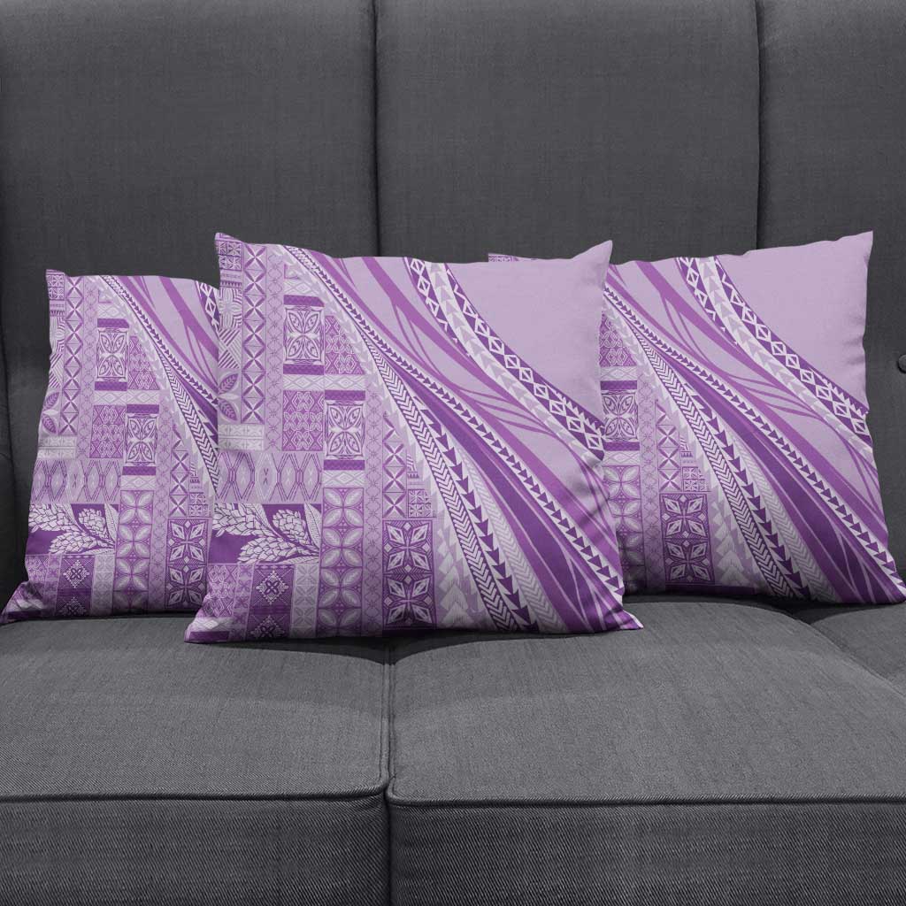 Pasifika Women's Day - Samoa Siapo Malu Tattoo Inspired Pillow Cover Lavender LT7 - Polynesian Pride