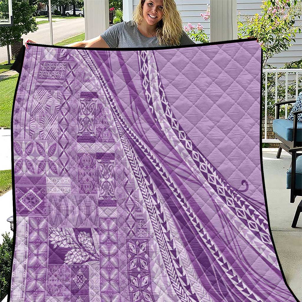 Pasifika Women's Day - Samoa Siapo Malu Tattoo Inspired Quilt Lavender LT7 Lavender - Polynesian Pride