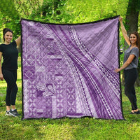 Pasifika Women's Day - Samoa Siapo Malu Tattoo Inspired Quilt Lavender LT7 - Polynesian Pride