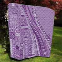 Pasifika Women's Day - Samoa Siapo Malu Tattoo Inspired Quilt Lavender LT7 - Polynesian Pride