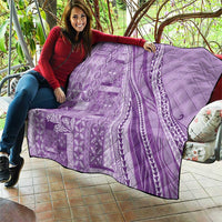 Pasifika Women's Day - Samoa Siapo Malu Tattoo Inspired Quilt Lavender LT7 - Polynesian Pride