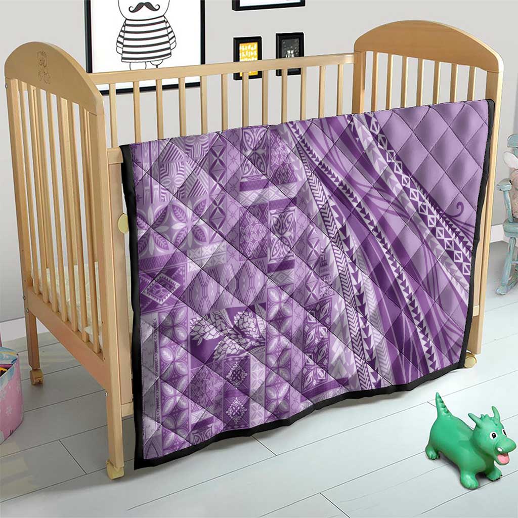 Pasifika Women's Day - Samoa Siapo Malu Tattoo Inspired Quilt Lavender LT7 - Polynesian Pride