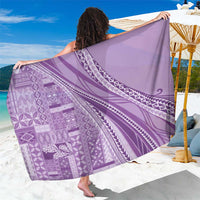 Pasifika Women's Day - Samoa Siapo Malu Tattoo Inspired Sarong Lavender LT7 One Size 44 x 66 inches Lavender - Polynesian Pride