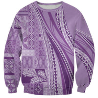 Pasifika Women's Day - Samoa Siapo Malu Tattoo Inspired Sweatshirt Lavender LT7 Unisex Lavender - Polynesian Pride