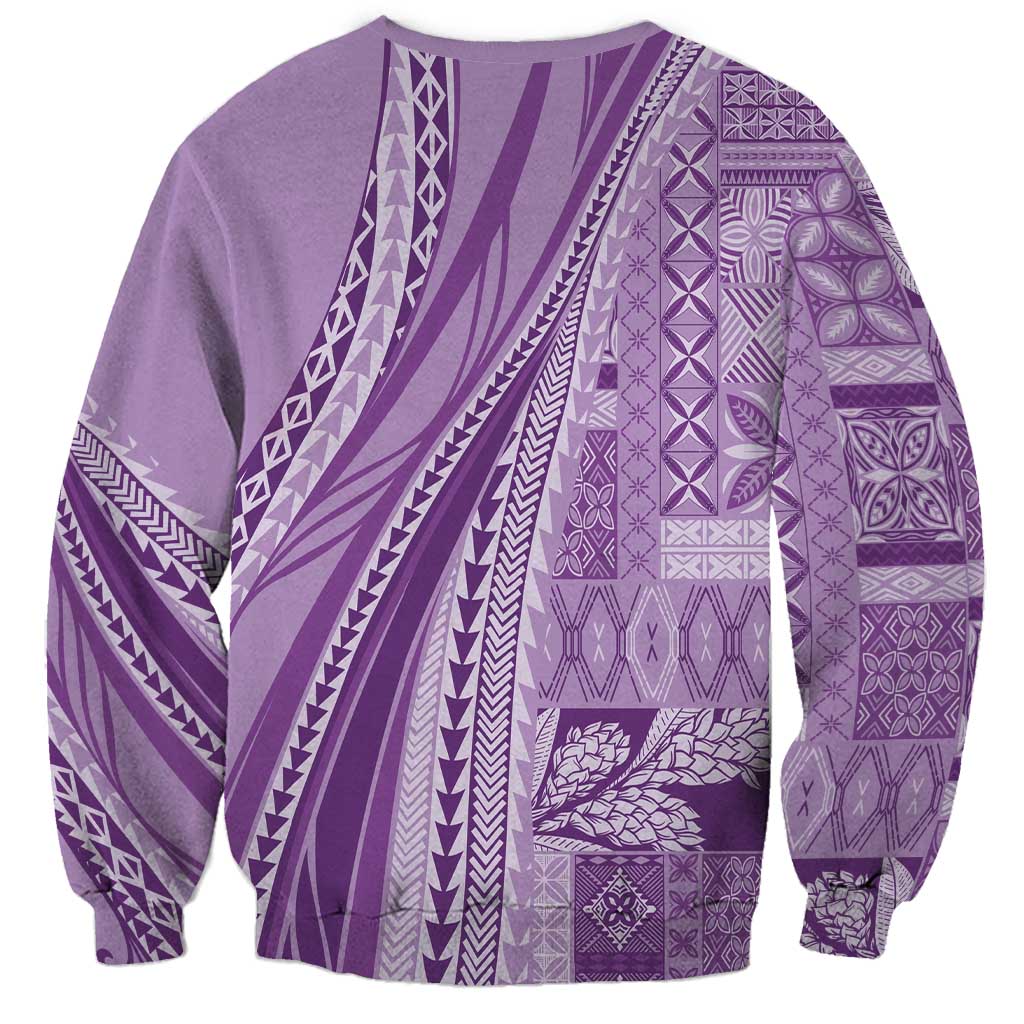 Pasifika Women's Day - Samoa Siapo Malu Tattoo Inspired Sweatshirt Lavender LT7 - Polynesian Pride