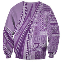 Pasifika Women's Day - Samoa Siapo Malu Tattoo Inspired Sweatshirt Lavender LT7 - Polynesian Pride