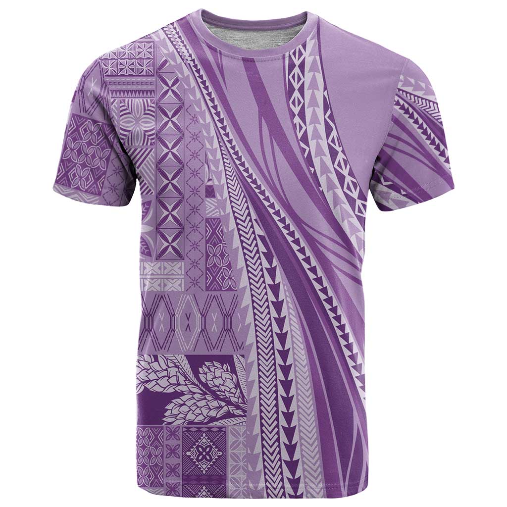 Pasifika Women's Day - Samoa Siapo Malu Tattoo Inspired T Shirt Lavender LT7 Lavender - Polynesian Pride