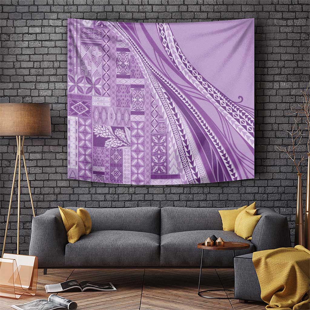 Pasifika Women's Day - Samoa Siapo Malu Tattoo Inspired Tapestry Lavender LT7 Lavender - Polynesian Pride