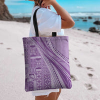 Pasifika Women's Day - Samoa Siapo Malu Tattoo Inspired Tote Bag Lavender LT7 - Polynesian Pride