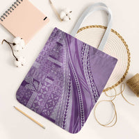 Pasifika Women's Day - Samoa Siapo Malu Tattoo Inspired Tote Bag Lavender LT7 White Strap One Size Lavender - Polynesian Pride