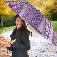 Pasifika Women's Day - Samoa Siapo Malu Tattoo Inspired Umbrella Lavender LT7 - Polynesian Pride