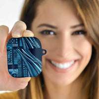 Pasifika Women's Day - Samoa Siapo Malu Tattoo Inspired AirPods Case Navy Blue LT7 - Polynesian Pride