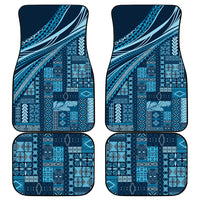 Pasifika Women's Day - Samoa Siapo Malu Tattoo Inspired Car Mats Navy Blue LT7 - Polynesian Pride