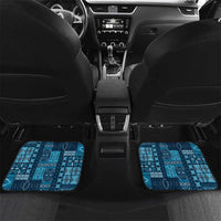 Pasifika Women's Day - Samoa Siapo Malu Tattoo Inspired Car Mats Navy Blue LT7 Set 2pcs - Back Navy Blue - Polynesian Pride