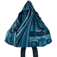 Pasifika Women's Day - Samoa Siapo Malu Tattoo Inspired Cloak Navy Blue LT7 Unisex Navy Blue - Polynesian Pride