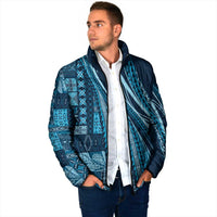 Pasifika Women's Day - Samoa Siapo Malu Tattoo Inspired Padded Jacket Navy Blue LT7 - Polynesian Pride