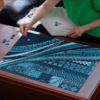 Pasifika Women's Day - Samoa Siapo Malu Tattoo Inspired Puzzle Navy Blue LT7 - Polynesian Pride