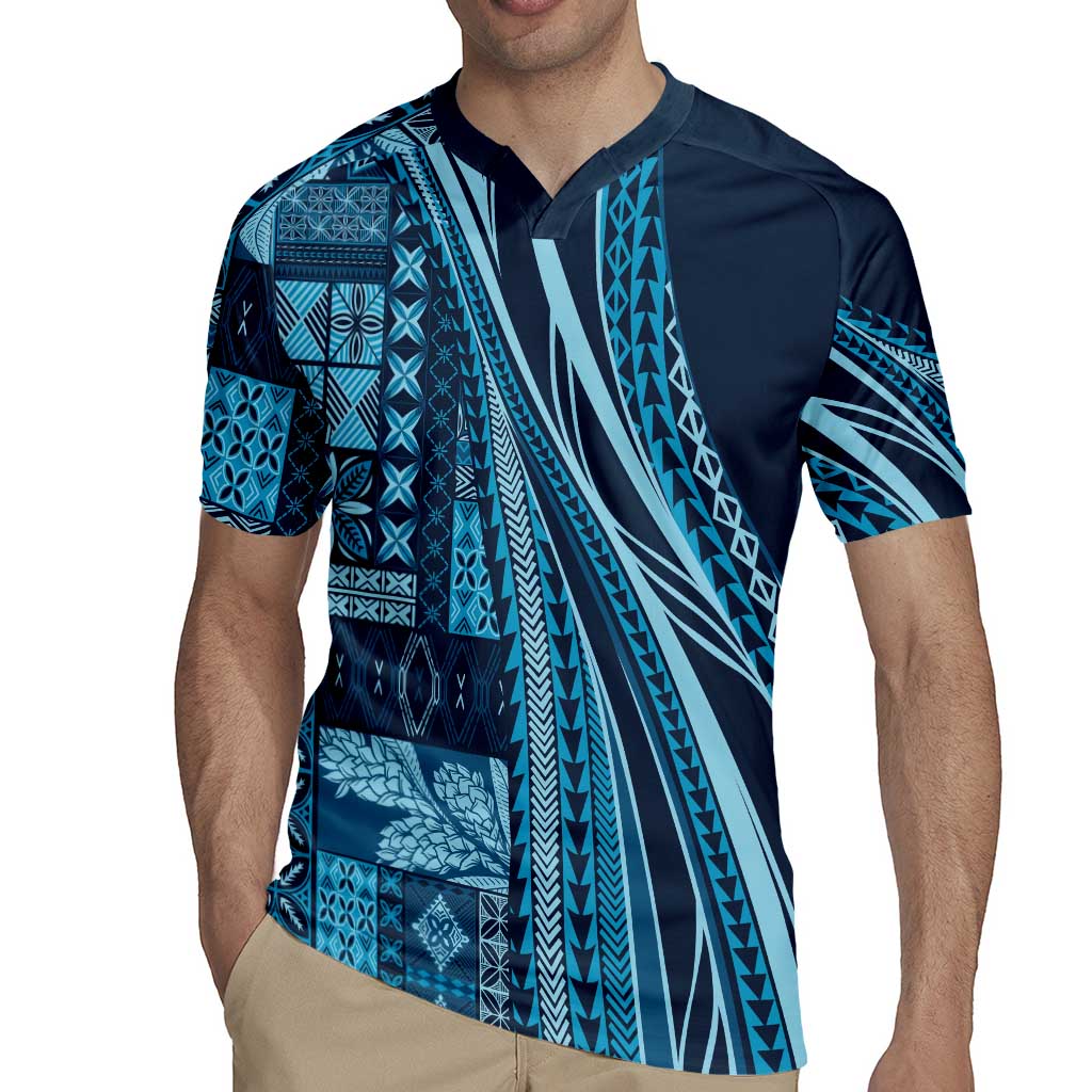 Pasifika Women's Day - Samoa Siapo Malu Tattoo Inspired Rugby Jersey Navy Blue LT7 - Polynesian Pride