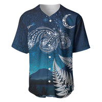 New Zealand Matariki Baseball Jersey Starry Night Style LT7 Navy - Polynesian Pride