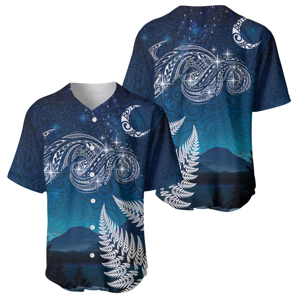New Zealand Matariki Baseball Jersey Starry Night Style LT7 - Polynesian Pride