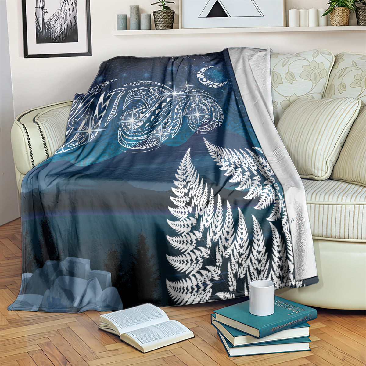 New Zealand Matariki Blanket Starry Night Style LT7 Navy - Polynesian Pride