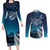 New Zealand Matariki Couples Matching Long Sleeve Bodycon Dress and Long Sleeve Button Shirt Starry Night Style