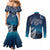 New Zealand Matariki Couples Matching Mermaid Dress and Long Sleeve Button Shirt Starry Night Style