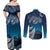 New Zealand Matariki Couples Matching Off Shoulder Maxi Dress and Long Sleeve Button Shirt Starry Night Style