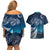 New Zealand Matariki Couples Matching Off Shoulder Short Dress and Hawaiian Shirt Starry Night Style