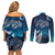 New Zealand Matariki Couples Matching Off Shoulder Short Dress and Long Sleeve Button Shirt Starry Night Style