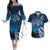 New Zealand Matariki Couples Matching Off The Shoulder Long Sleeve Dress and Hawaiian Shirt Starry Night Style